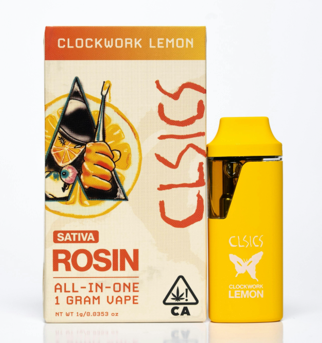 Photograph of product: CLSICS - 1g Live Rosin AIO - Clockwork Lemon