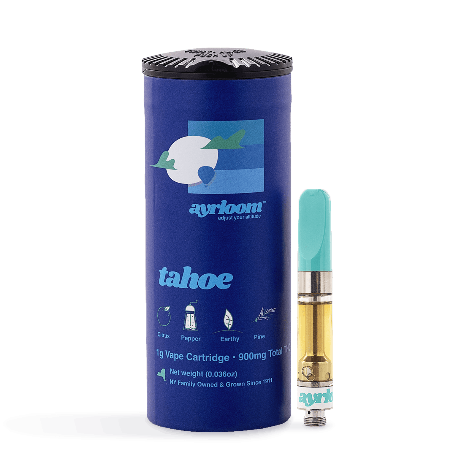 Photograph of product: Ayrloom | Tahoe OG | Oui'd | Vape Cartridge
