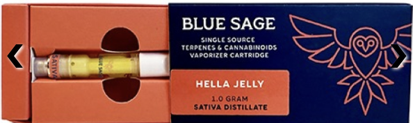 Photograph of product: Hella Jelly 1g Oui'd Distillate Vape Cartridge
