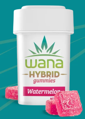 Photograph of product: Wana: Gummies | Watermelon | Hybrid | 100mg | 10pk