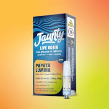 Photograph of product: Jaunty | Papaya Lumina | Oui'd Hybrid | Live Rosin Cartridge