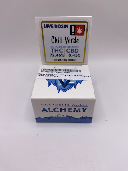 Photograph of product: Willamette Valley Alchemy Rosin Concentrate | Oui'd | Chili Verde