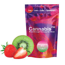 Photograph of Product: Cannabis PM Gummies - Strawberry Kiwi - 50mg