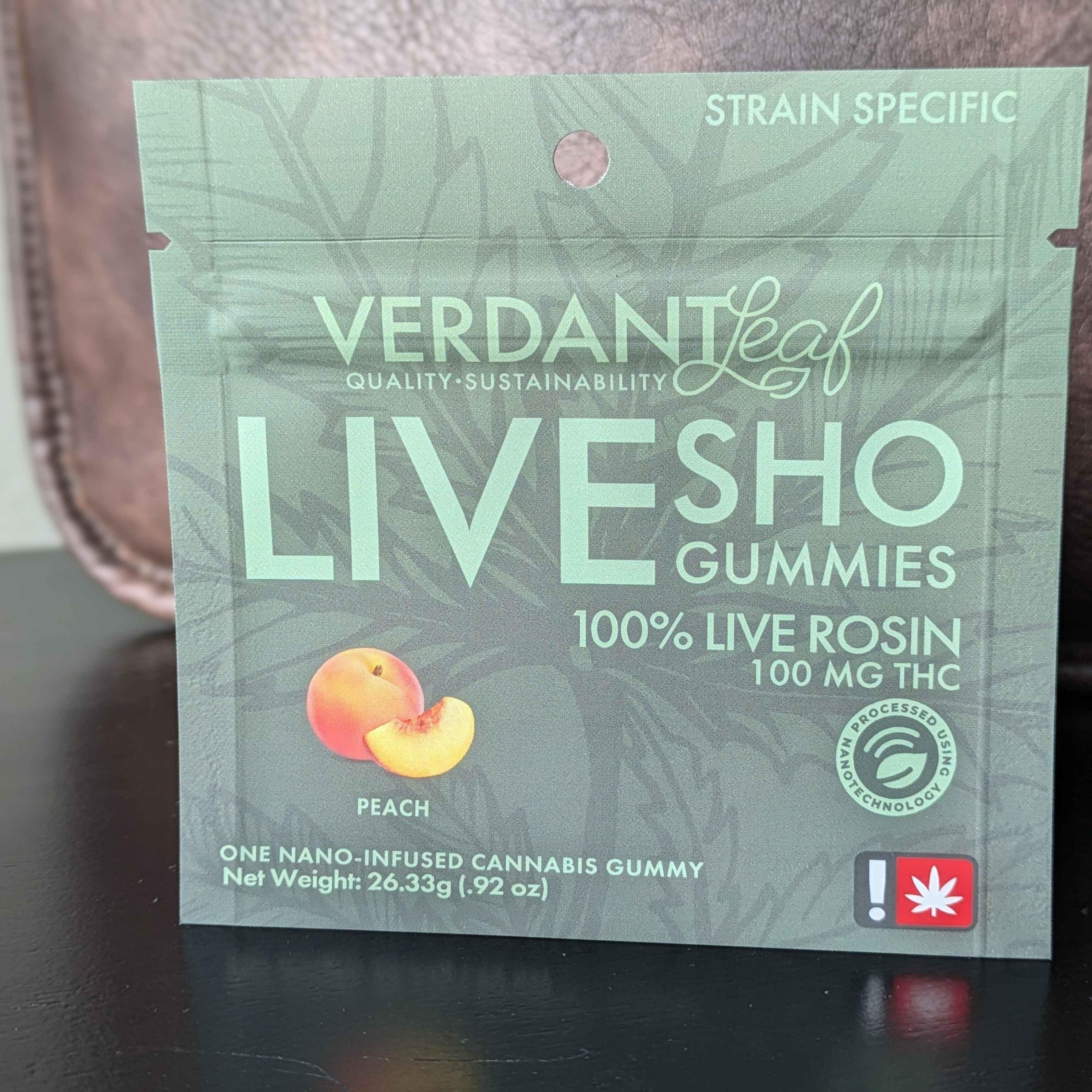 Photograph of product: gummy VL Peach Ratio gummy
