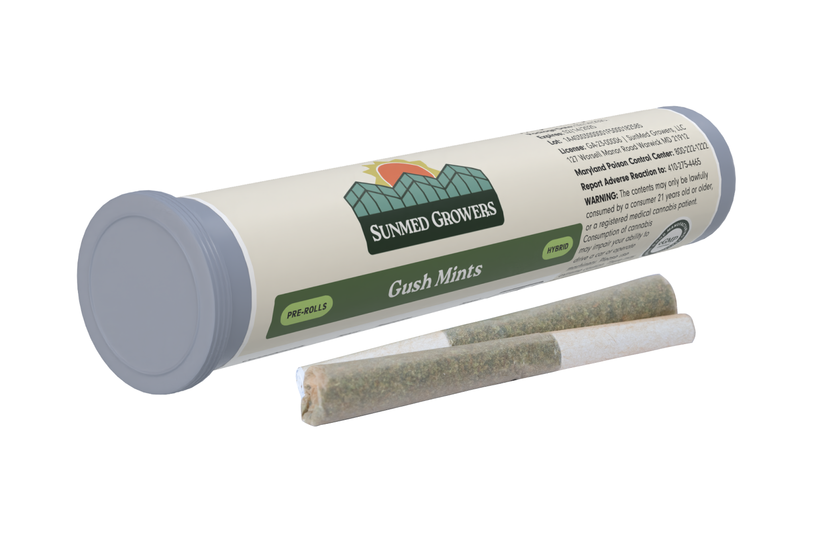 Photograph of product: Gush Mints PRJ 0.5g (2ct) - SunMed