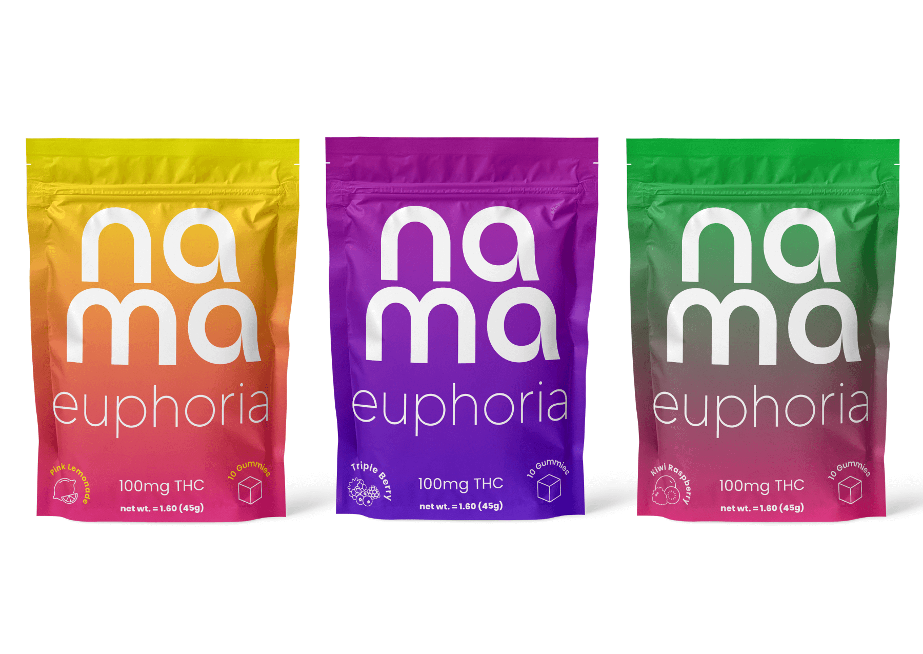 Photograph of product: Nama | Euphoria Sour Berry Gummies