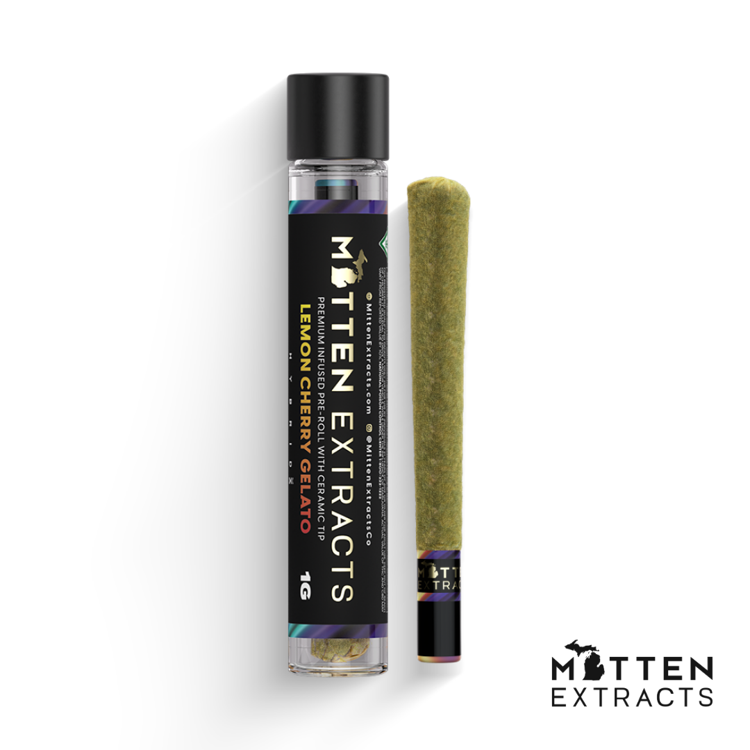 Photograph of product: Lemon Cherry Gelato Infused Pre-Roll | 1G