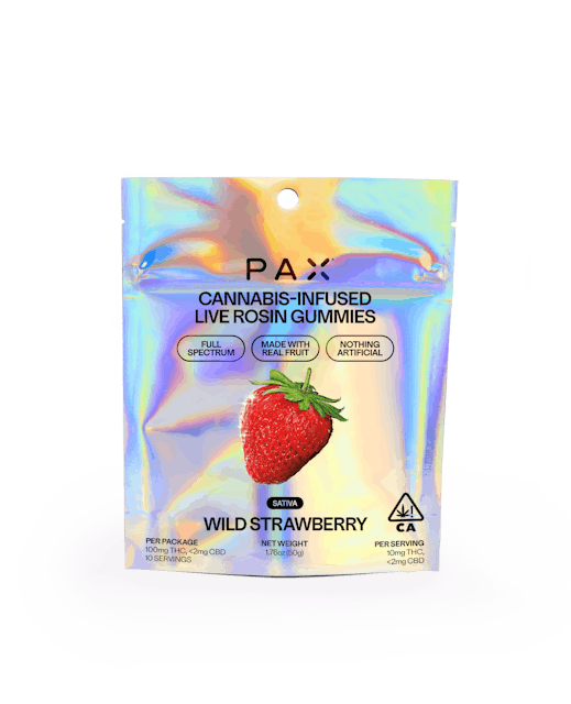 Photograph of product: Wild Strawberry | 100mg Rosin Gummies - 