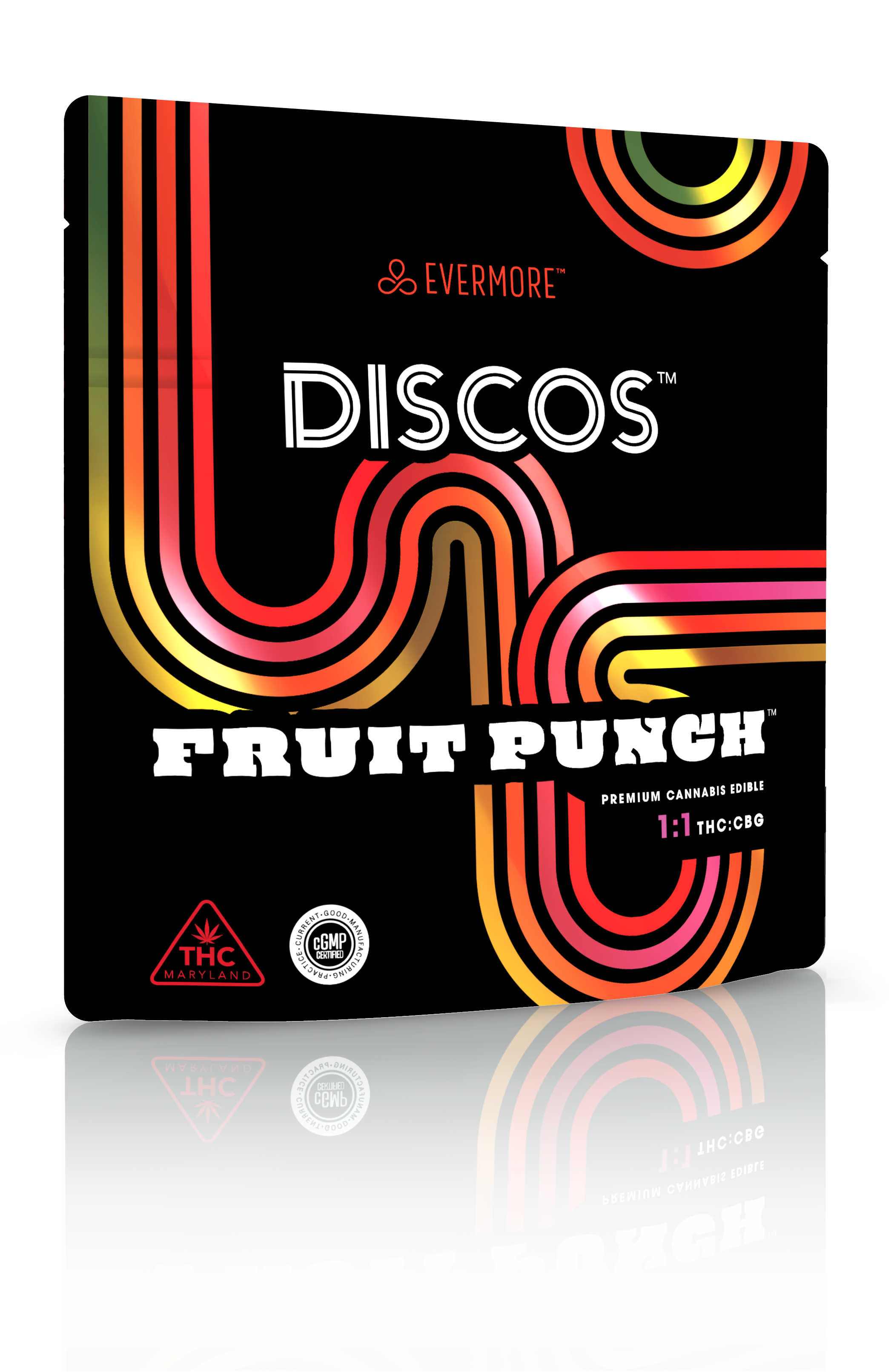 Photograph of product: 100mg Fruit Punch Discos [1:1 TH-oui:CBG] 10pk