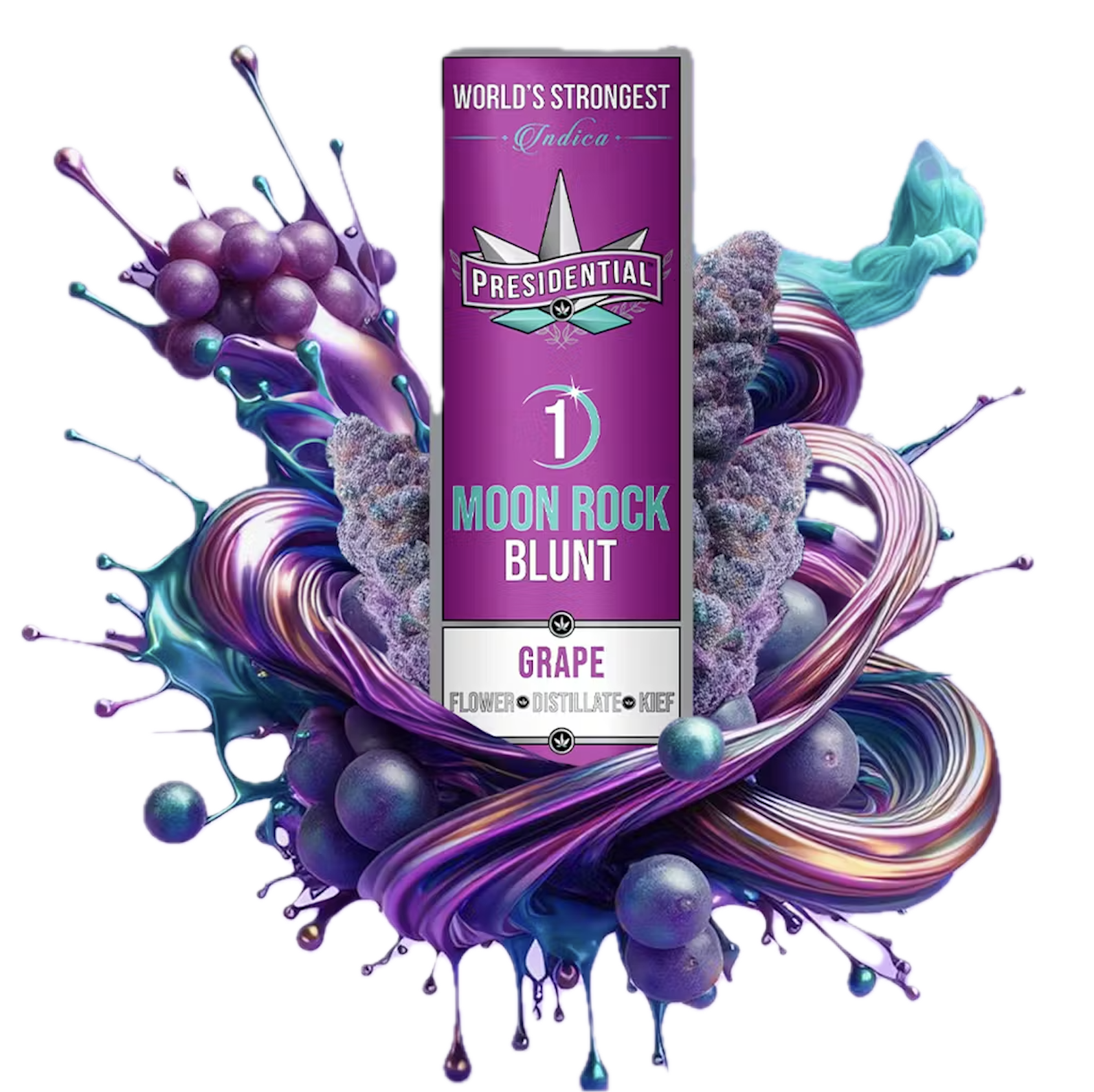 Photograph of product: Presidential Grape Moon Rock 1.5g Infused Blunt