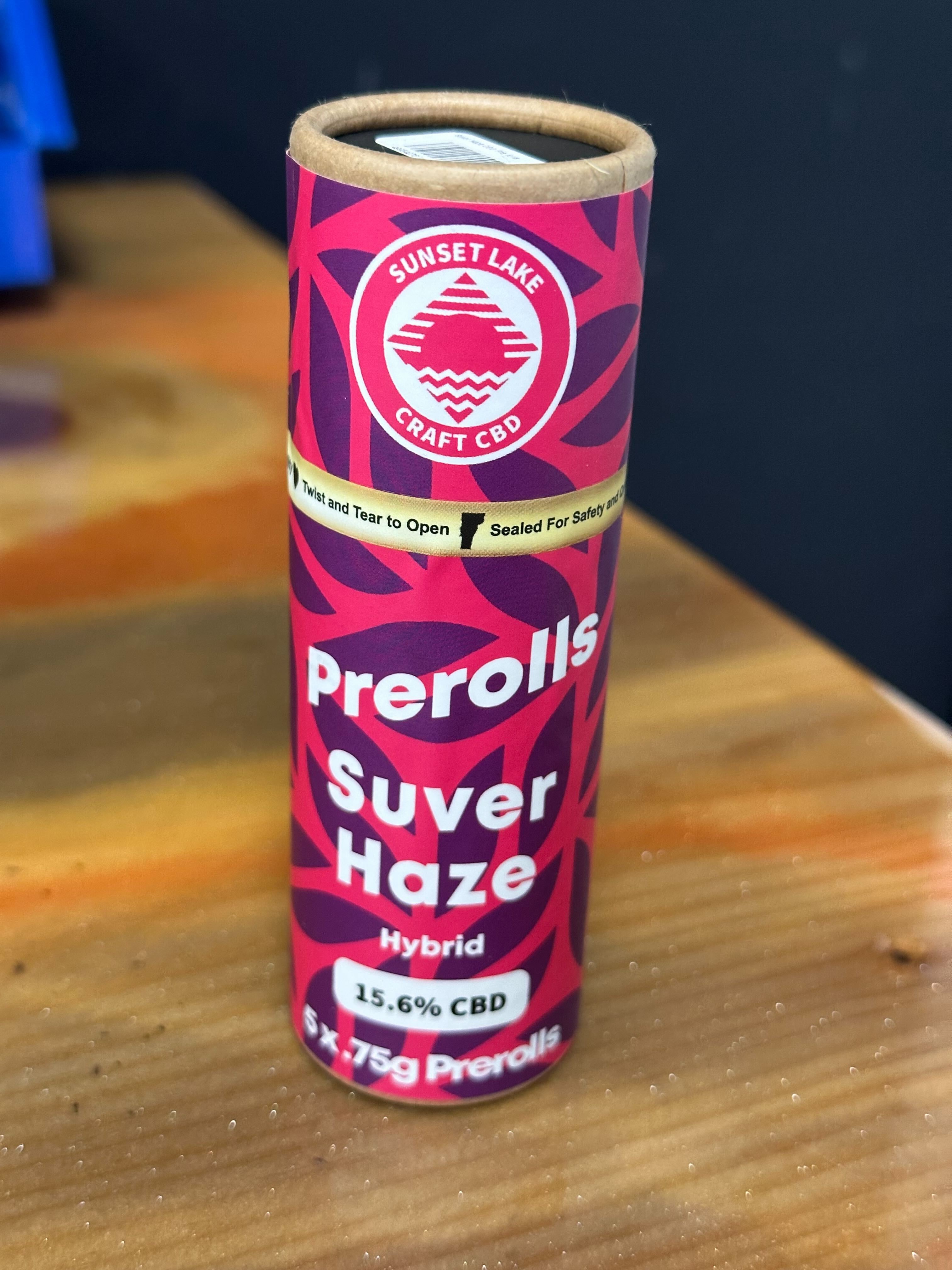 Photograph of Product: Suver Haze | .75g CBD Pre rolls | 5pk