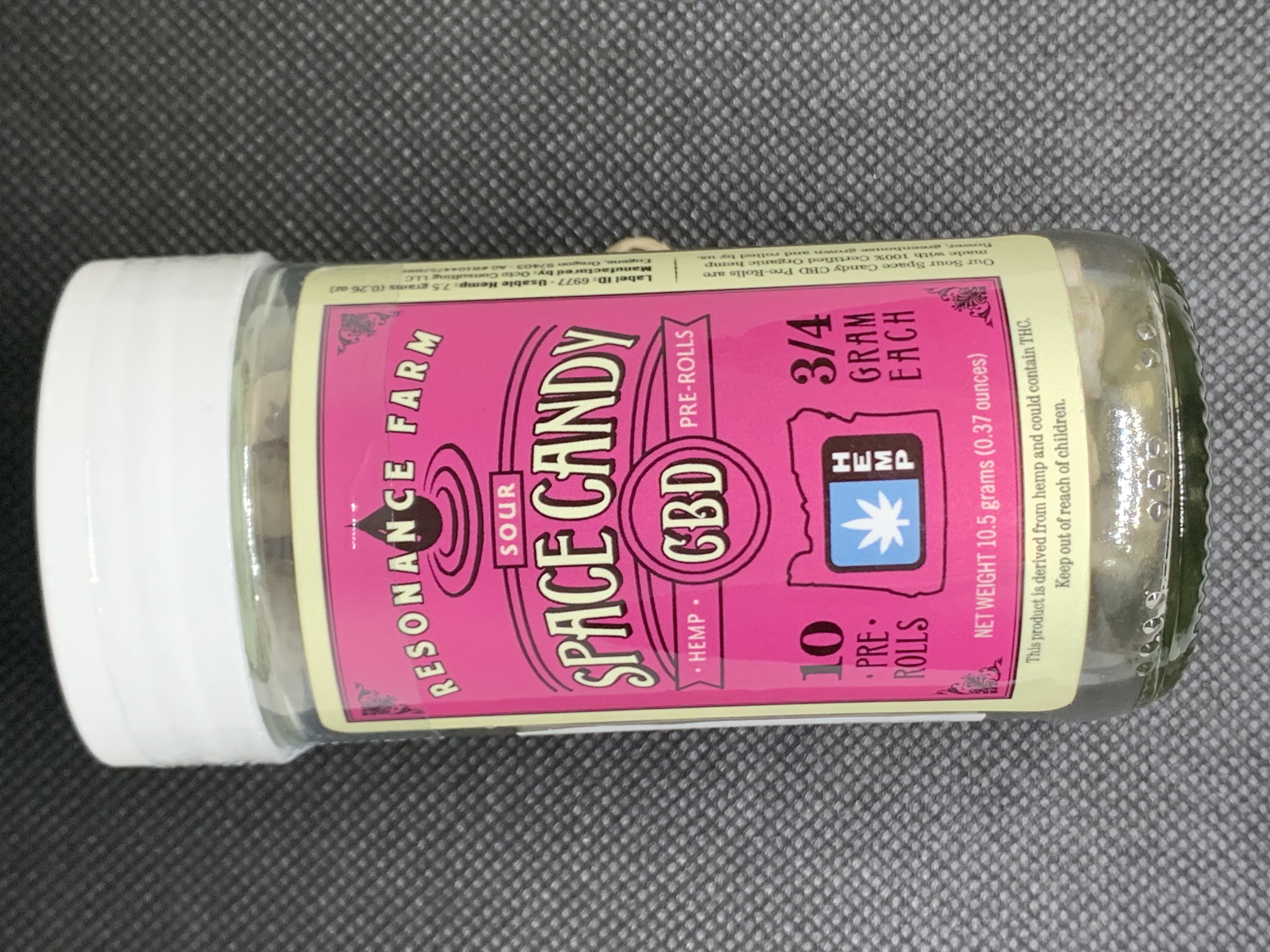 Photograph of product: Resonance Farms - Sour Space Candy CBD - Pre-roll 10 Pack