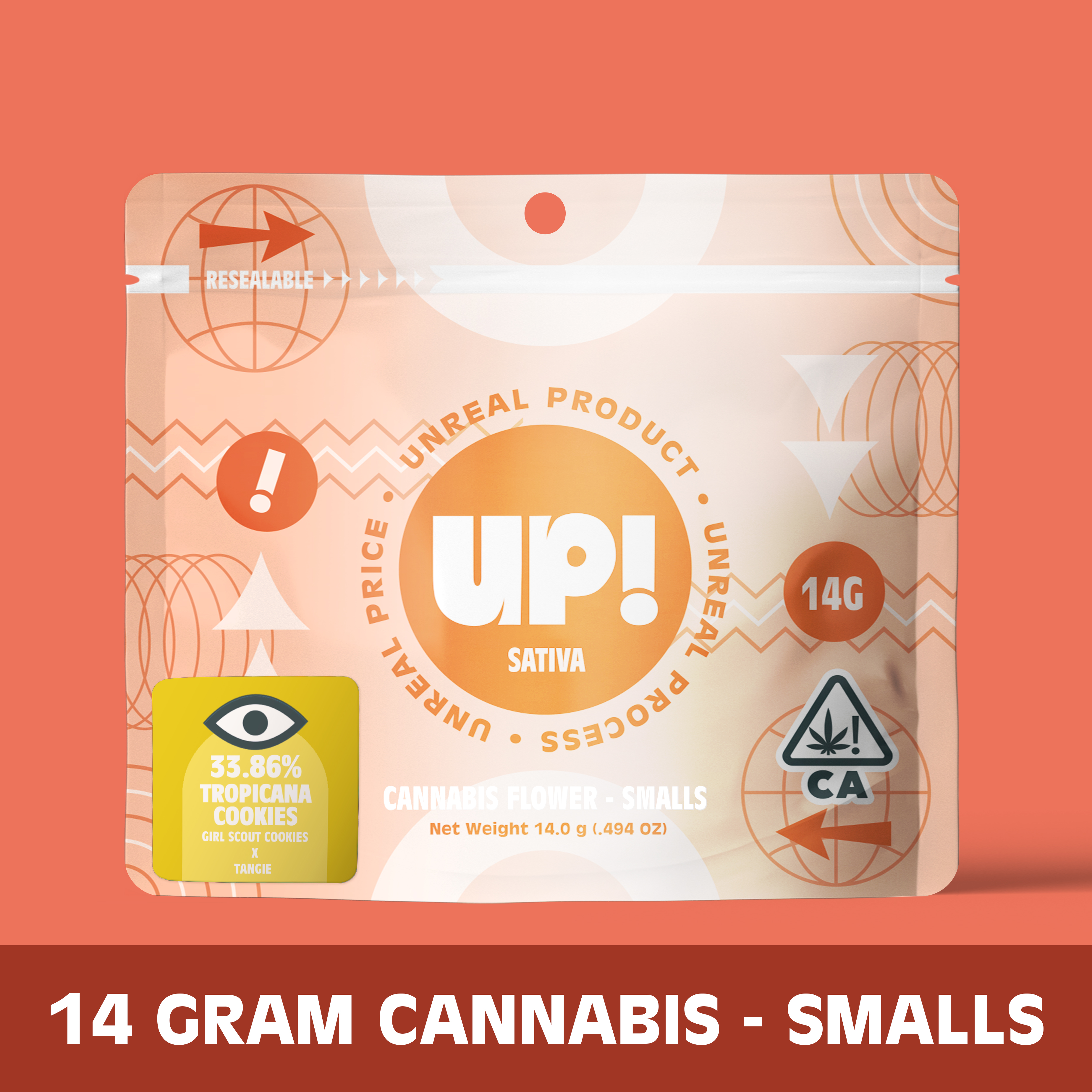 Photograph of product: UP! - Tropicana Cookies (Oui'd) Oui'd Smalls - 14g
