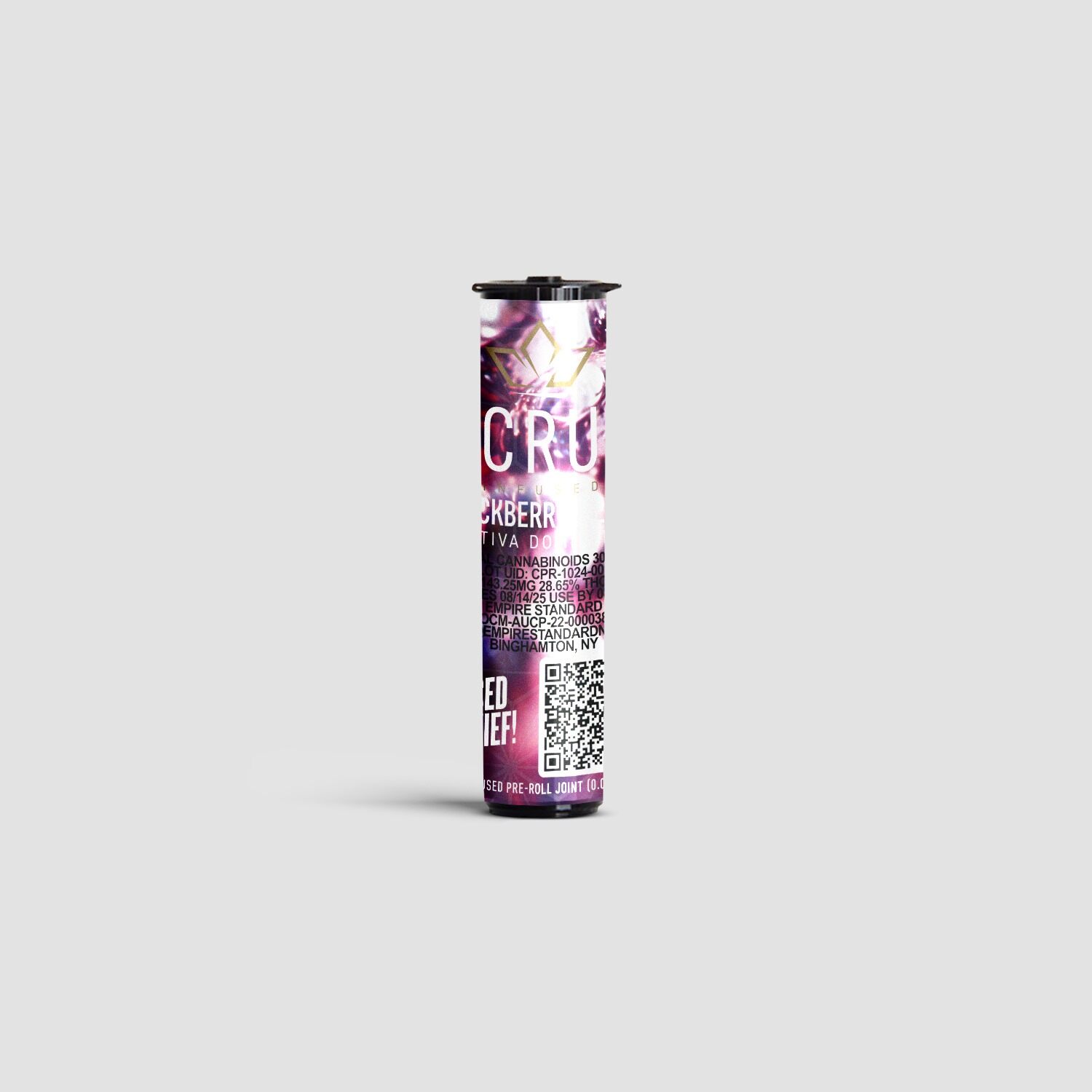 Photograph of Product: CRU | Blackberry Diesel Infused Pre-roll, .5g