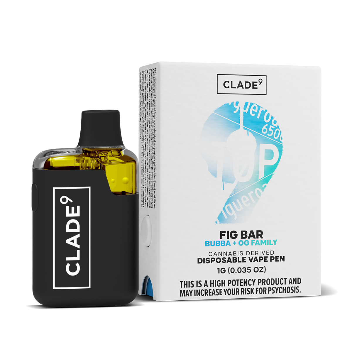 Photograph of product: Clade 9 - Fig Bar - All-in-One vape