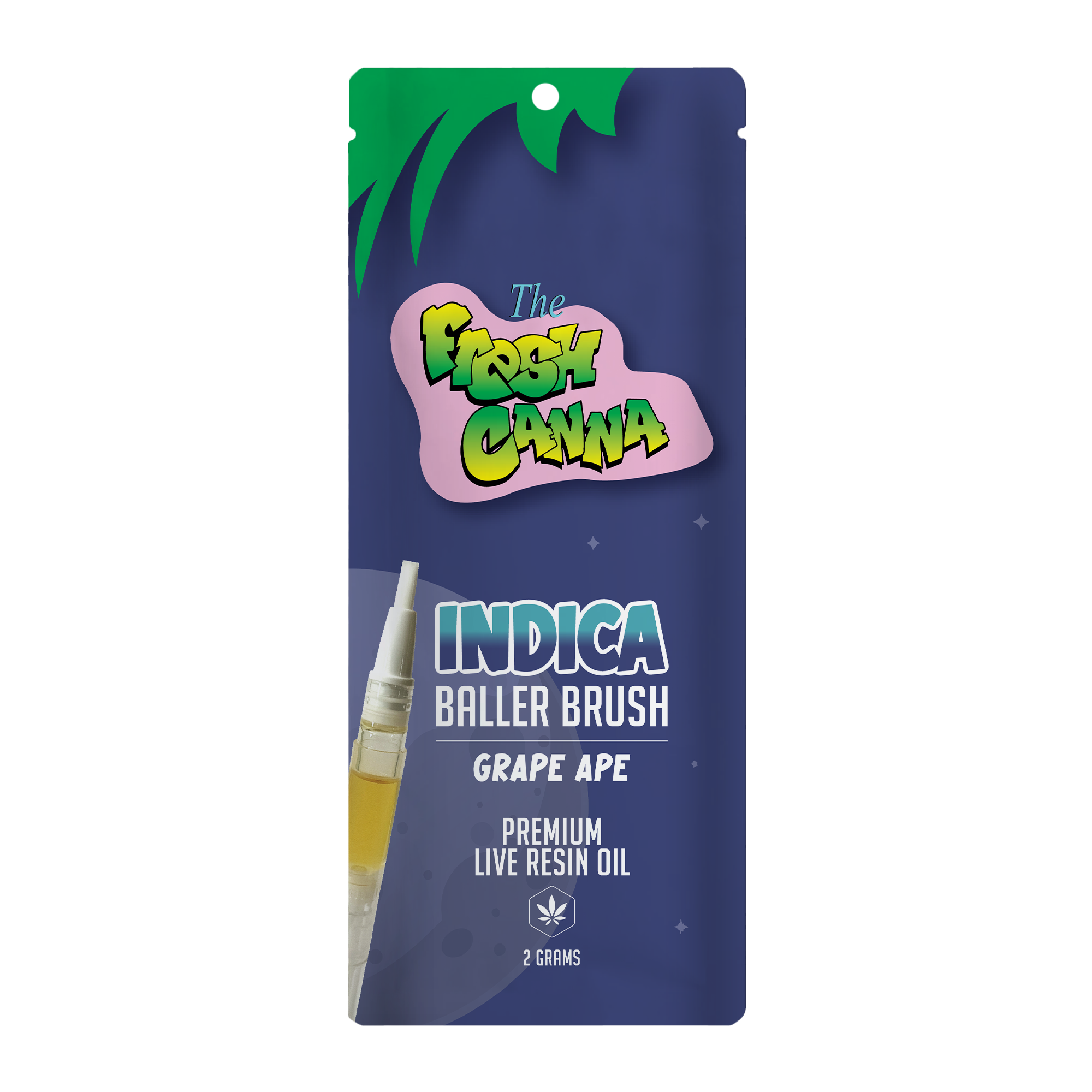 Photograph of product: Fresh Canna - Live Resin Brush - Grape Ape (2g)