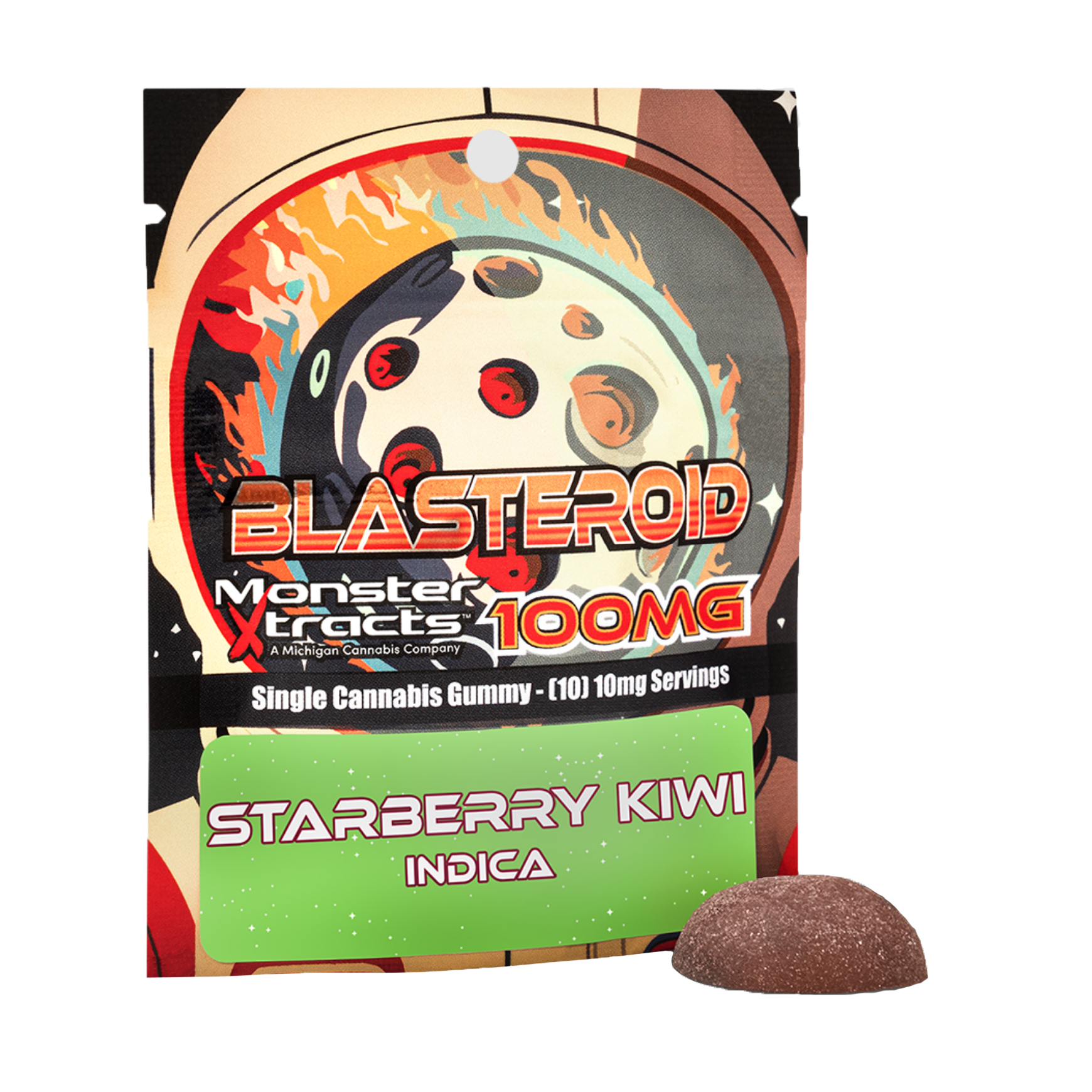 Photograph of product: Monster Xtracts - Starberry Kiwi Oui'd Blasternaut Gummy 100mg | 10/$20