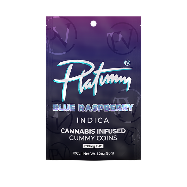 Photograph of product: Platinum Vape Gummies Blue Raspberry 200mg