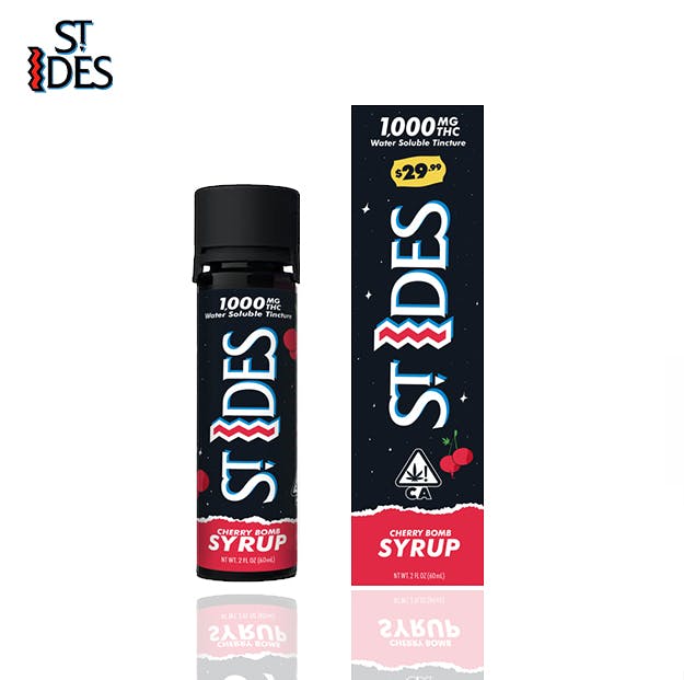 Photograph of product: St. Ides - Cherry Bomb Syrup - 1000mg - 