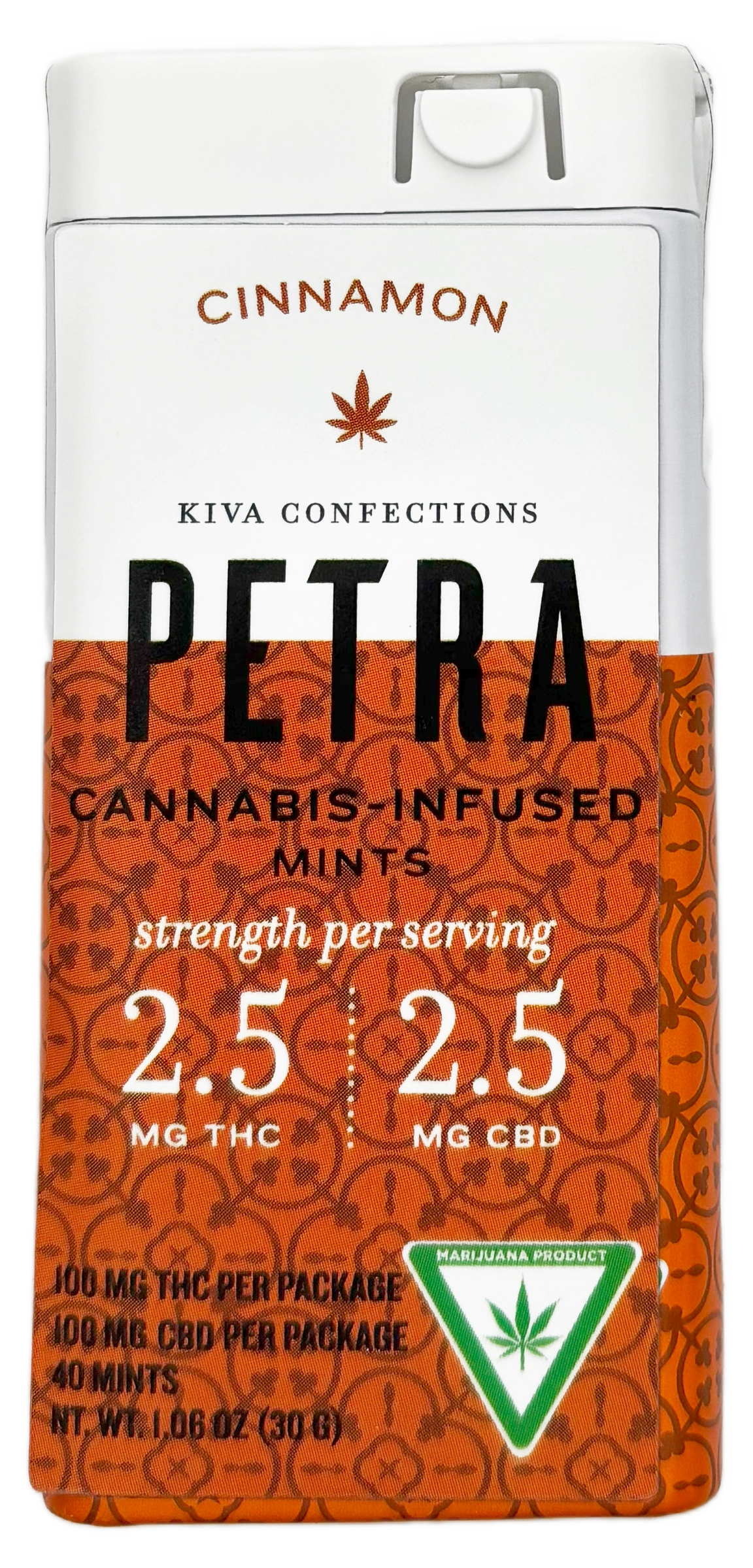 Photograph of product: Petra | Cinnamon | Mint Edible | 100mg TH-oui/100mg CBD