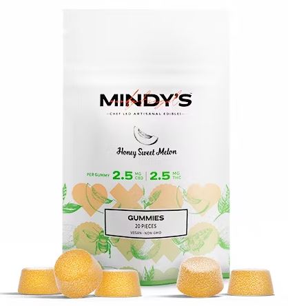 Photograph of product: MINDY'S HONEY SWEET MELON 1:1 CBD 20PK GUMMIES 100MG