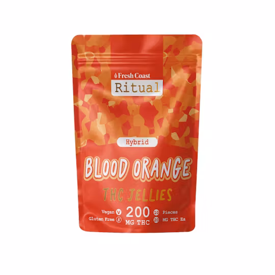 Photograph of product: Jellies | Gummy | Blood Orange | 200mg