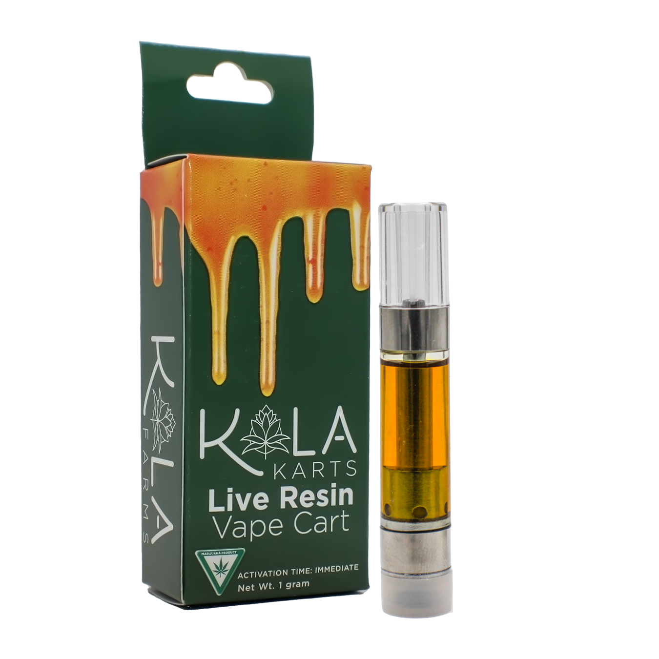 Photograph of product: Kola | Tangie Live Resin Vape 1g Cartridge