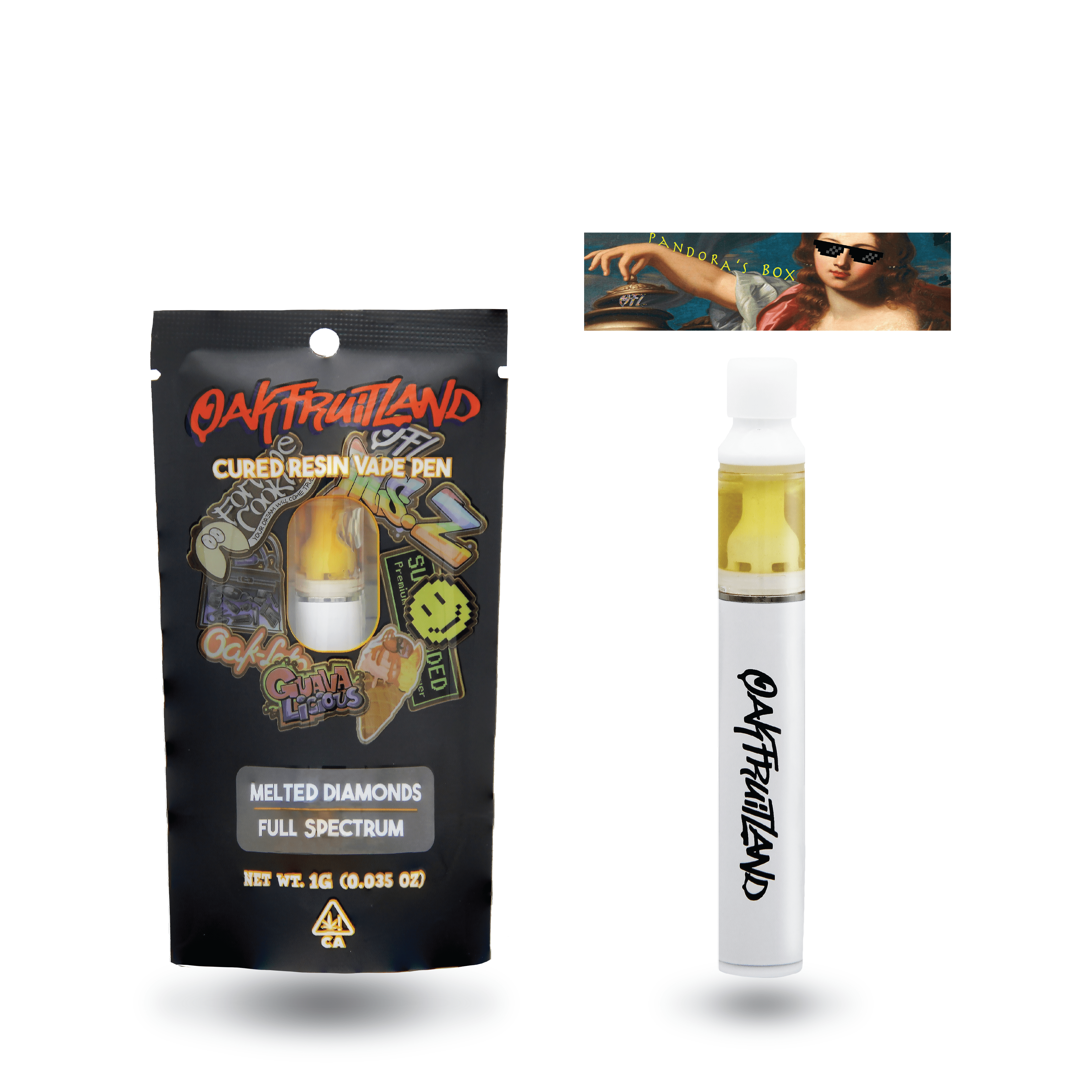 Photograph of product: Oakfruitland - Fortune Cookie (Hybrid) Cured Resin All-In-One Vape
