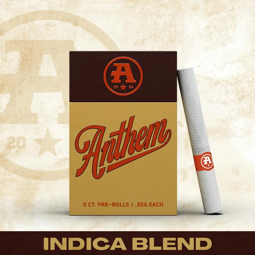 Photograph of Product: Anthem - Indica Blend - 10pk Pre Rolls