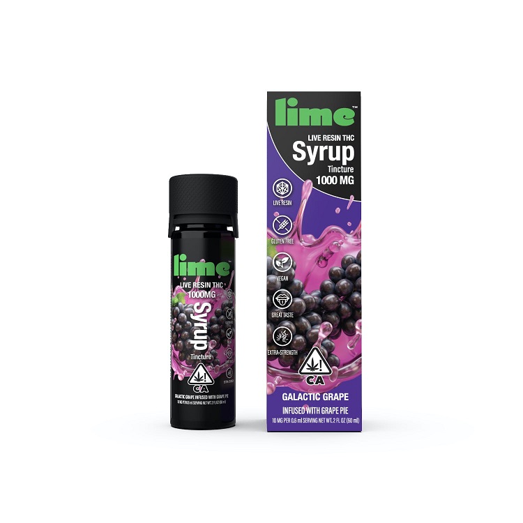 Photograph of product: Lime - Galactic Grape Live Resin Syrup 1000mg
