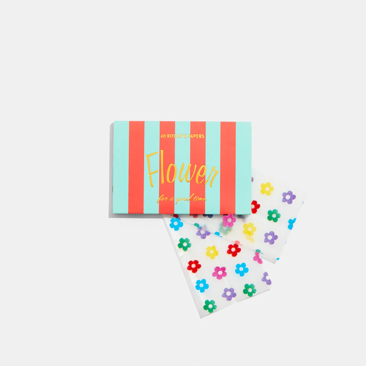 Photograph of product: Rolling Papers w/ Tips | Rainbow Flowers