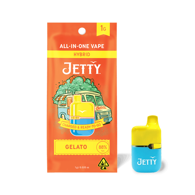 Photograph of product: Jetty: Gelato (H) HighTHC Mini Tank - 1g Disposable - 