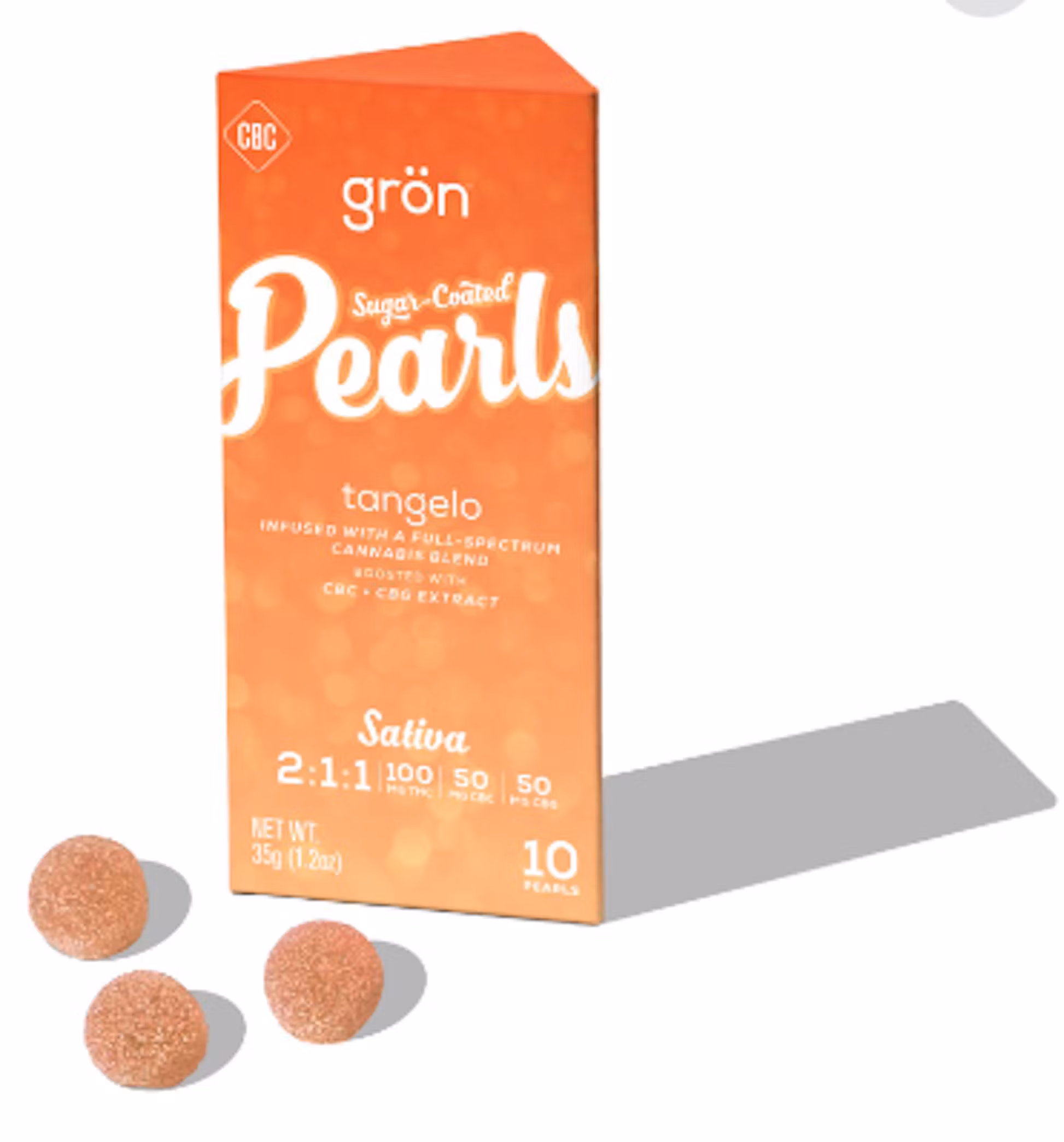 Photograph of product: Pearls - Tangelo - Daytime Oui'd 2:1: Gummies - 100mg
