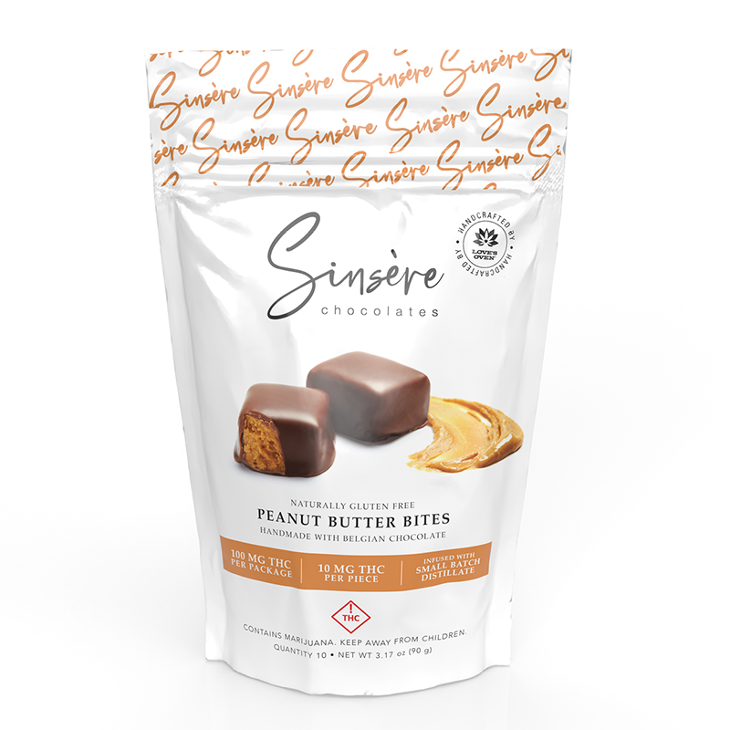 Photograph of product: Loves Oven - Sinsere - Peanut Butter Bites (H) 100mg