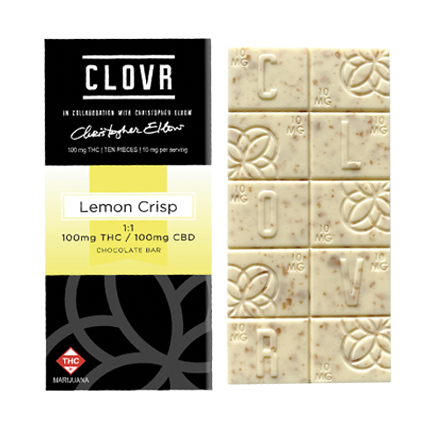 Photograph of product: Lemon Crisp | 100mg | White Chocolate Bar | Clovr