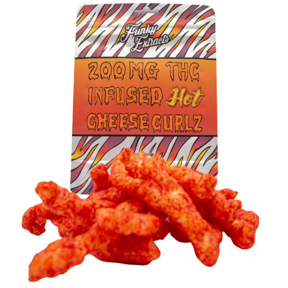 Photograph of Product: Funky Extracts - Hot Cheese Curls (200mg)