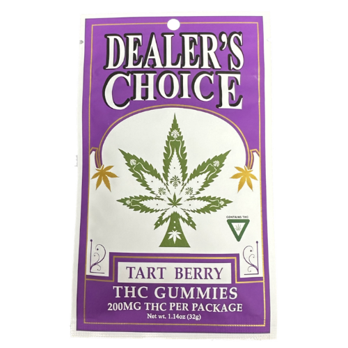 Photograph of product: Dealer's Choice Tart Berry Gummies 200mg TH-oui