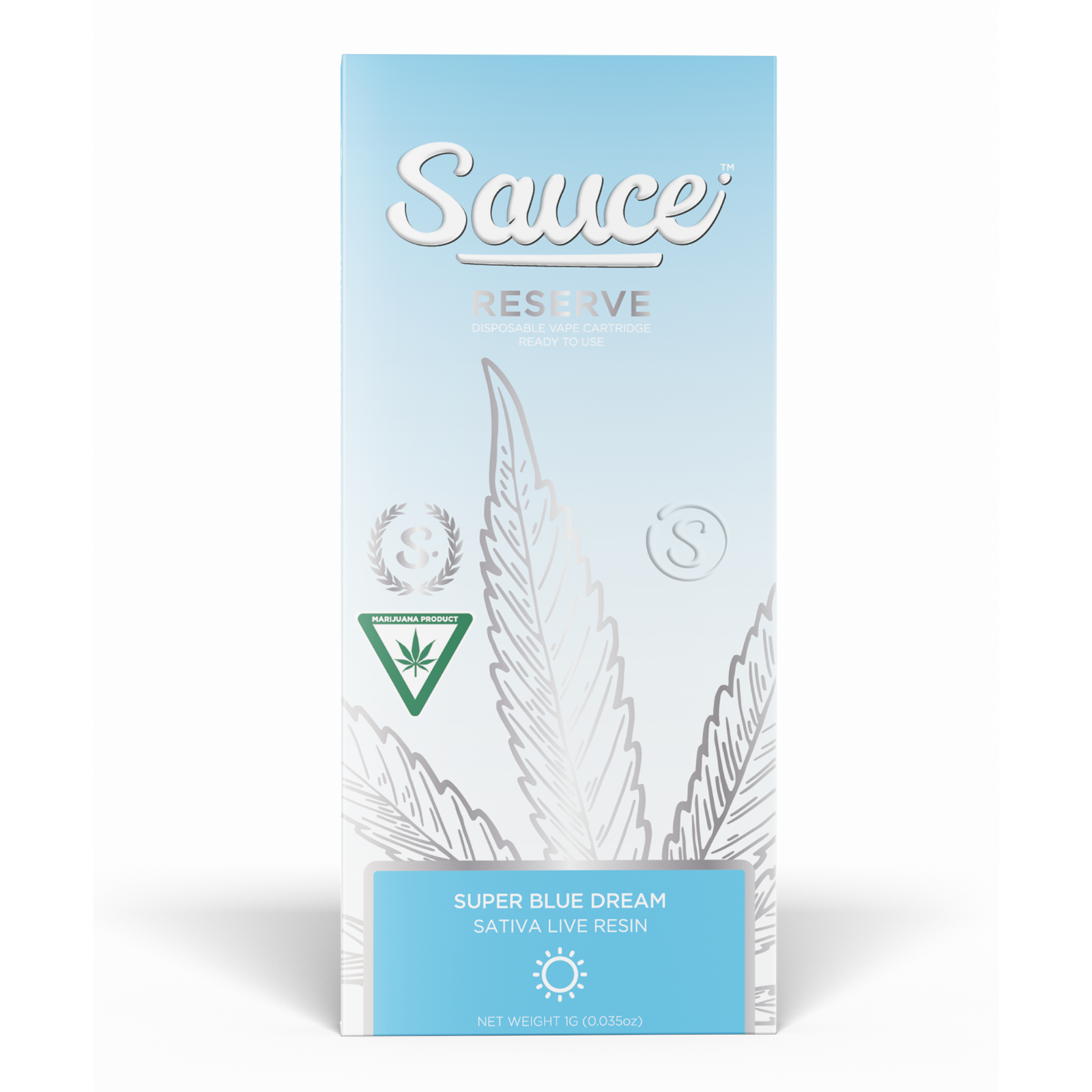 Photograph of Product: Sauce Reserve | 1g Live Resin Disposable | Super Blue Dream
