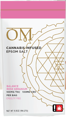 Photograph of product: OM Rose Geranium Epsom Soaking Salts 1:1