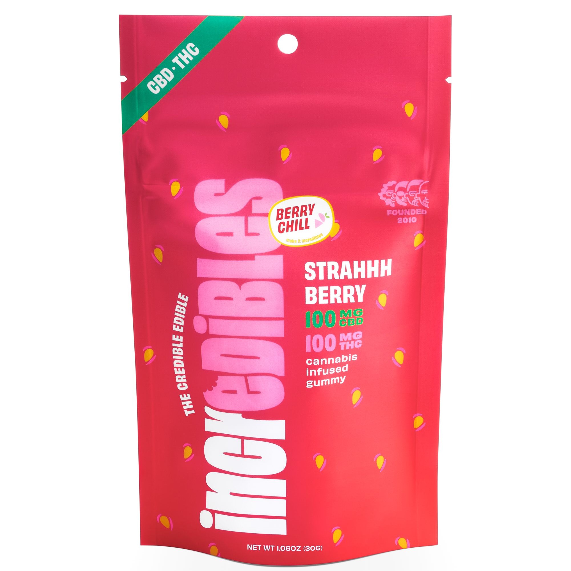 Photograph of product: incredibles - Strahhhberry + CBD 1:1 - 200mg