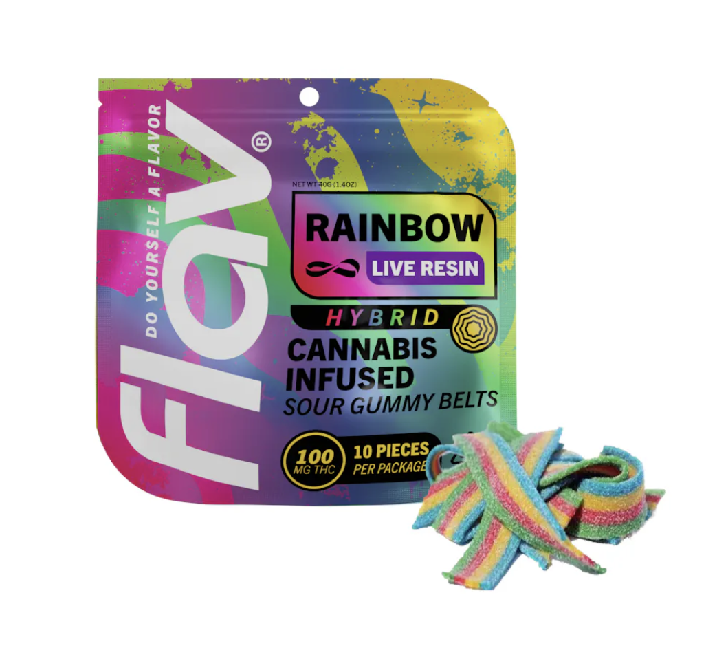 Photograph of product: Flav | Rainbow | Belts | Live Resin | 100mg | 10ct