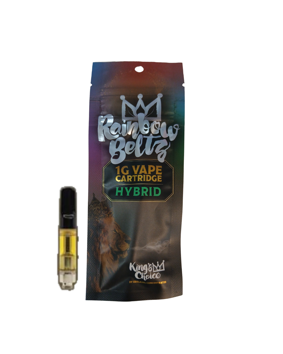 Photograph of product: Errlking 1G (Gram) Distillate 510 Cartridge Rainbow Beltz