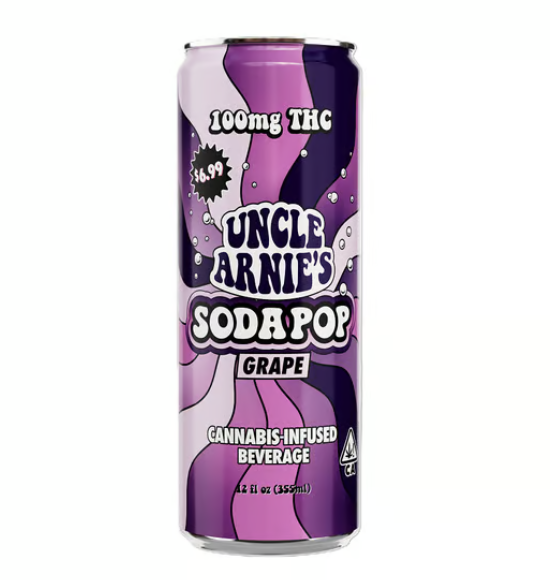 Photograph of product: Uncle Arnie's 100mg Grape Soda