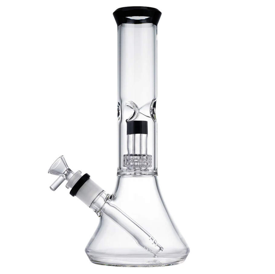 Photograph of product: (WATER PIPE) 10 INCH DIAMOND CUT UFO PERC - BLACK