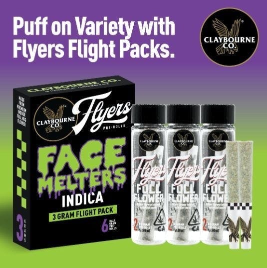 Photograph of product: Claybourne - (Flyers) Face Melters Pack 3x2-pk (3g)