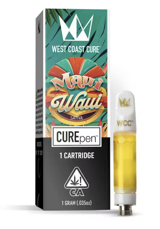 Photograph of product: WEST COAST CURE - CUREPEN CARTRIDGE - MAUI WAUI 1G