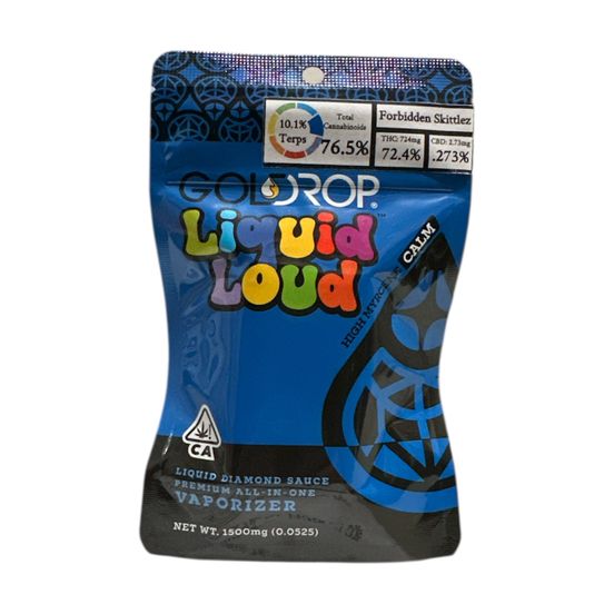 Photograph of product: Gold Drop - Forbidden Skittlez - Liquid Loud Diamond Sauce - 1.5g All-In-One - 