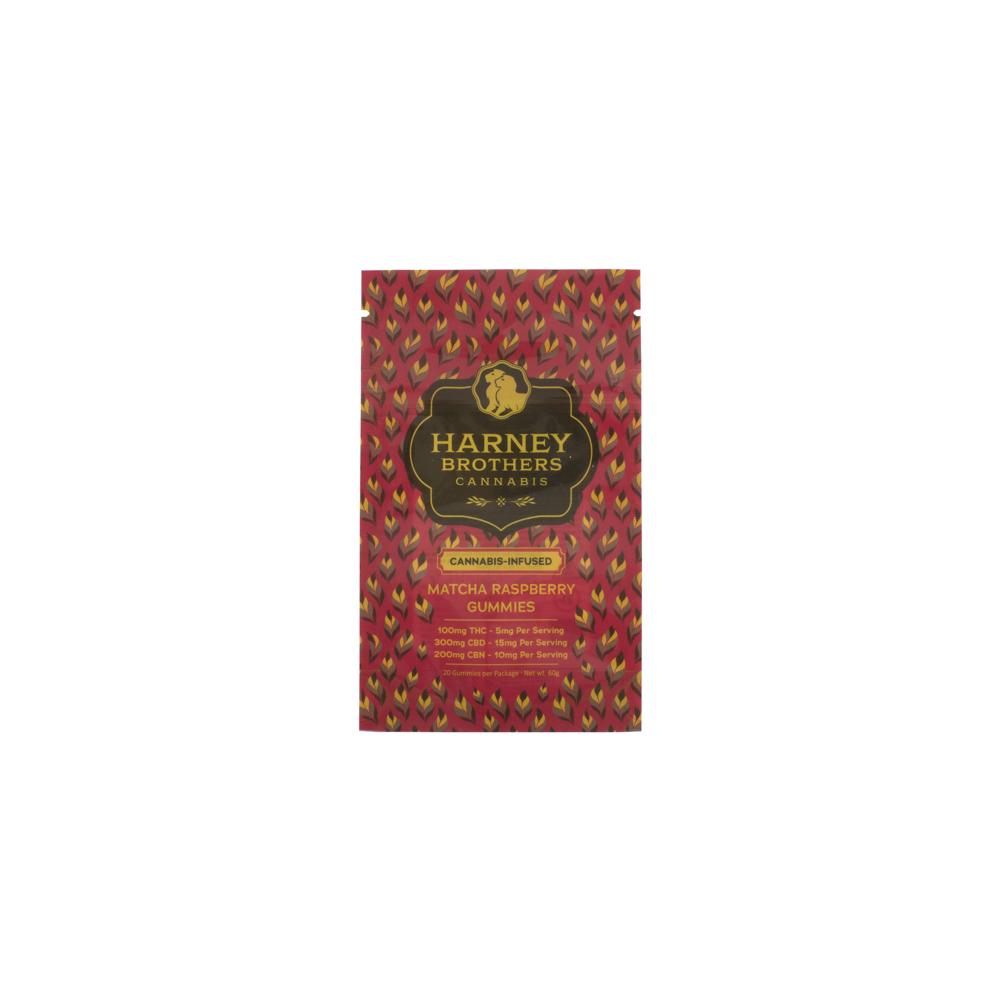 Photograph of product: Harney Brothers | Matcha Raspberry | Gummies | 100mg