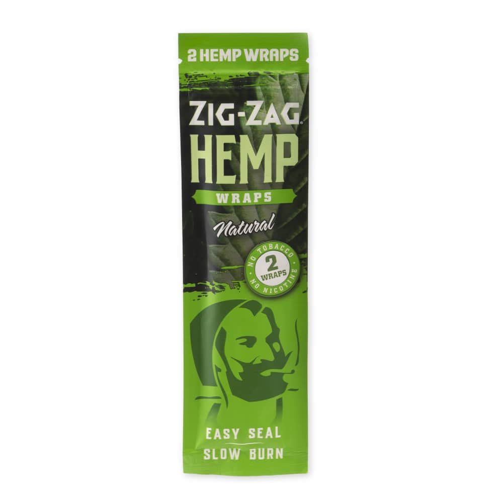 Photograph of product: Zig Zag Hemp Wraps (2pk) - Natural