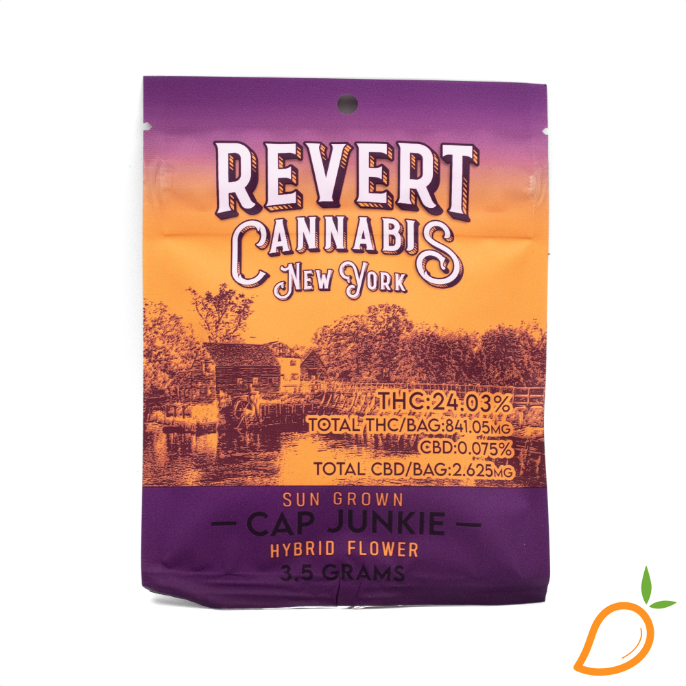 Photograph of product: 3.5g Cap Junkie Prepackaged Flower Revert